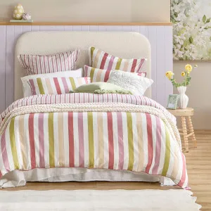 Habitat Emerie Reversible Stripe Quilt Cover Set Mauve by Habitat, a Quilt Covers for sale on Style Sourcebook