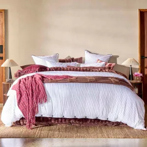 Habitat Raye Stripe Quilt Cover Set White by Habitat, a Quilt Covers for sale on Style Sourcebook