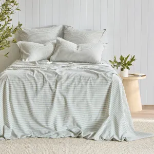 Habitat Linen Cotton Striped Sheet Set Green by Habitat, a Sheets for sale on Style Sourcebook