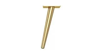 Angled 200mm Brushed Gold Cabinet Leg by Timberline, a Cabinet Hardware for sale on Style Sourcebook