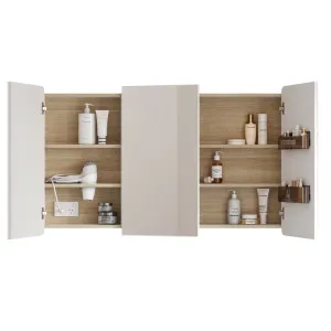 Sutherland House Collection Shaving Cabinet 1200mm, Upgraded, White Satin by Timberline, a Shaving Cabinets for sale on Style Sourcebook
