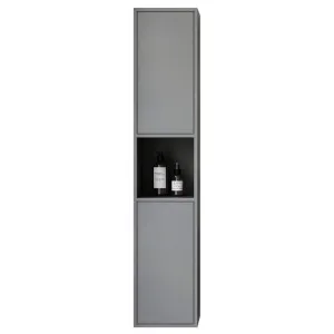 Hudson Box Tallboy 300mm Wall Hung, Dark Grey Satin by Timberline, a Bathroom Storage Cabinets for sale on Style Sourcebook