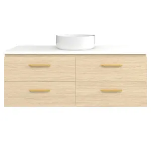 Ashton Vanity 1200mm Centre WG Basin SilkSurface AC Top Wall hung, Silk Primavera Oak by Timberline, a Vanities for sale on Style Sourcebook