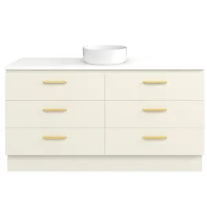 Ashton Vanity 1500mm Centre WG Basin SilkSurface AC Top Floor standing, Grey Beige Satin by Timberline, a Vanities for sale on Style Sourcebook