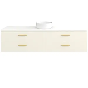 Ashton Vanity 1800mm Centre WG Basin SilkSurface AC Top Wall hung, Grey Beige Satin by Timberline, a Vanities for sale on Style Sourcebook