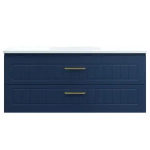 Austin Plus Cambridge Vanity 1200mm Centre Bowl Stadium Top Wall hung, Navy Blue Satin by Timberline, a Vanities for sale on Style Sourcebook