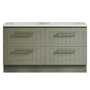 Austin Plus Cambridge Vanity 1500mm Double Bowl Stadium Top Floor standing, Olive Satin by Timberline, a Vanities for sale on Style Sourcebook