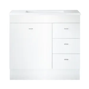 Bargo Vanity 900mm Centre Bowl Regal Top Floor standing, White Gloss by Timberline, a Vanities for sale on Style Sourcebook