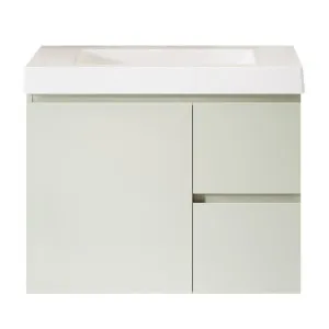 Carlo Vanity 750mm Centre Bowl 70mm Grand Top Wall Hung, Light Pistachio Satin by Timberline, a Vanities for sale on Style Sourcebook