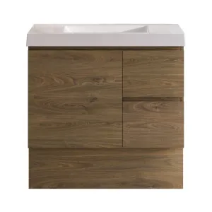 Carlo Vanity 900mm Centre Bowl 70mm Grand Top Floor standing, Natural Walnut by Timberline, a Vanities for sale on Style Sourcebook
