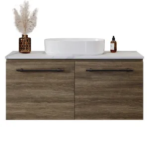 Chicago Vanity 1200mm Centre WG Basin SilkSurface AC Top Wall hung, Smoked Kala Ash by Timberline, a Vanities for sale on Style Sourcebook