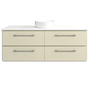 Santos Vanity 1500mm Double Basins SilkSurface AC Top Wall hung, Upgraded, Hog Bristle® Half Satin by Timberline, a Vanities for sale on Style Sourcebook