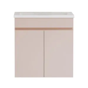 Ensuite Vanity 600mm Centre Bowl Ensuite Top Wall hung, Powder Pink Satin by Timberline, a Vanities for sale on Style Sourcebook