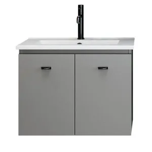 Florida Ensuite Vanity 600mm Centre Bowl Urban Top Wall hung, Steel Grey Satin by Timberline, a Vanities for sale on Style Sourcebook