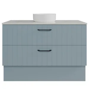 Henley Vanity 1200mm Centre WG Basin SilkSurface AC Top Floor standing, Saxby Blue Satin by Timberline, a Vanities for sale on Style Sourcebook