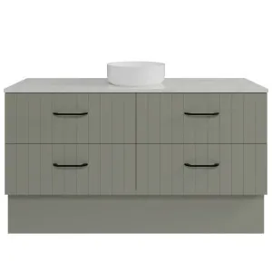 Henley Vanity 1500mm Centre WG Basin SilkSurface AC Top Floor standing, Olive Satin by Timberline, a Vanities for sale on Style Sourcebook