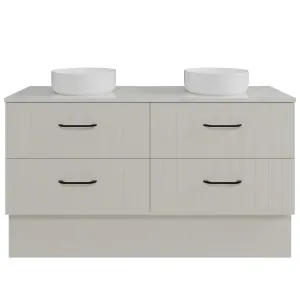 Henley Vanity 1500mm Double WG Basins SilkSurface AC Top Floor standing, Grey Beige Satin by Timberline, a Vanities for sale on Style Sourcebook
