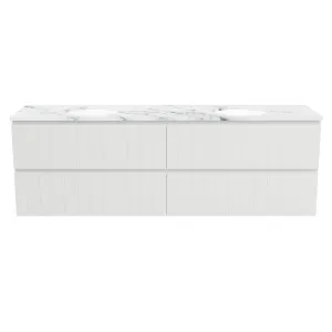 Henley Vanity 1800mm Double WG Basins SilkSurface UC Top Wall hung, Light Grey Satin by Timberline, a Vanities for sale on Style Sourcebook