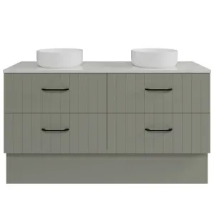 Henley Vanity 1500mm Double WG Basins SilkSurface AC Top Floor standing, Olive Satin by Timberline, a Vanities for sale on Style Sourcebook