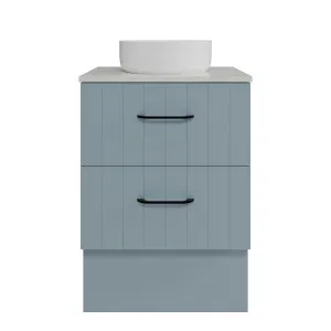 Henley Vanity 600mm Centre WG Basin SilkSurface AC Top Floor standing, Saxby Blue Satin by Timberline, a Vanities for sale on Style Sourcebook