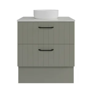 Henley Vanity 750mm Centre WG Basin SilkSurface AC Top Floor standing, Olive Satin by Timberline, a Vanities for sale on Style Sourcebook