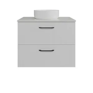 Henley Vanity 750mm Centre WG Basin SilkSurface AC Top Wall hung, Light Grey Satin by Timberline, a Vanities for sale on Style Sourcebook
