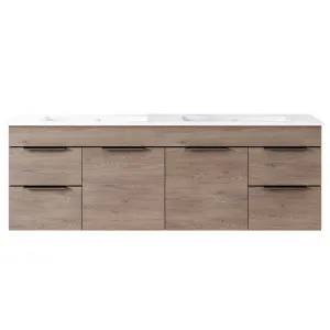 Indiana Vanity 1500mm Double Bowl Alpha Top Wall hung, Cannolo Cremona Oak by Timberline, a Vanities for sale on Style Sourcebook