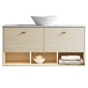 Kansas Vanity 1200mm Centre WG Basin SilkSurface AC Top Wall hung, Upgraded, Coastal Oak by Timberline, a Vanities for sale on Style Sourcebook