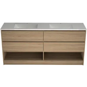 Kansas Vanity 1800mm Double Bowl Regal Top Floor standing, Elegant Oak by Timberline, a Vanities for sale on Style Sourcebook
