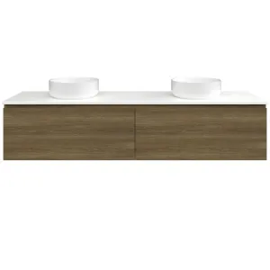 Kingsley Vanity 1800mm Double Bowl SilkSurface WG AC Top Wall hung, Smoked Kala Ash by Timberline, a Vanities for sale on Style Sourcebook