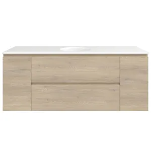 Marshall Vanity 1500mm Centre WG Basin SilkSurface UC Top Wall hung, Cotta Cremona Oak by Timberline, a Vanities for sale on Style Sourcebook