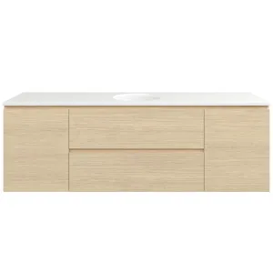 Marshall Vanity 1800mm Centre WG Basin SilkSurface UC Top Wall hung, Silk Primavera Oak by Timberline, a Vanities for sale on Style Sourcebook