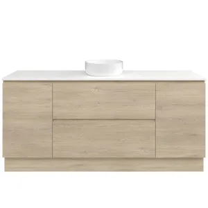 Marshall Vanity 1800mm Centre WG Basin SilkSurface AC Top Floor standing, Cotta Cremona Oak by Timberline, a Vanities for sale on Style Sourcebook