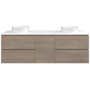 Marshall Vanity 1800mm Double WG Basins SilkSurface AC Top Wall hung, Cannolo Cremona Oak by Timberline, a Vanities for sale on Style Sourcebook