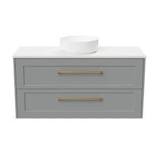 McLaren Vanity 1200mm Centre WG Basin SilkSurface AC Top Wall hung, Dark Grey Satin by Timberline, a Vanities for sale on Style Sourcebook
