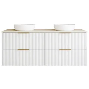 McLaren Vanity 1500mm Double WG Basins SilkSurface AC Top Wall hung, White Satin by Timberline, a Vanities for sale on Style Sourcebook