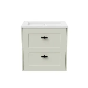 McLaren Vanity 600mm Centre WG Basin SilkSurface UC Top Wall hung, Light Pistachio Satin by Timberline, a Vanities for sale on Style Sourcebook