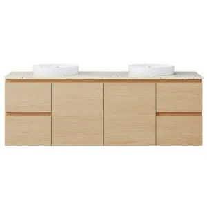 Nevada Vanity 1500mm Double WG Basins SilkSurface AC Top Wall hung, Silk Primavera Oak by Timberline, a Vanities for sale on Style Sourcebook
