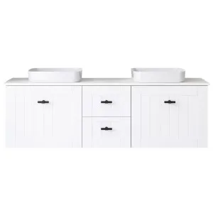 Norfolk Vanity 1500mm Double WG Basins SilkSurface AC Top Wall hung, White Satin by Timberline, a Vanities for sale on Style Sourcebook