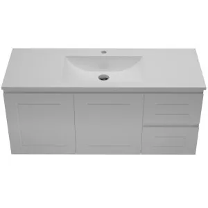 Nevada Classic Vanity 1200mm Centre Bowl Regal Top Wall hung, White Satin by Timberline, a Vanities for sale on Style Sourcebook