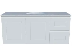 Nevada Classic Vanity 1200mm Centre WG Basin SilkSurface UC Top Wall hung, White Satin by Timberline, a Vanities for sale on Style Sourcebook