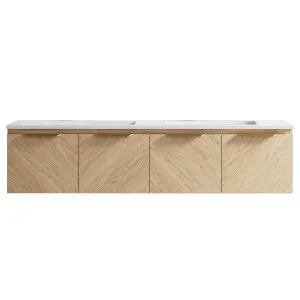 Oregon Vanity 1500mm Double Bowl Regal Top Wall hung, Boston Oak by Timberline, a Vanities for sale on Style Sourcebook