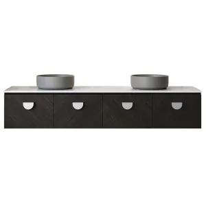 Oregon Vanity 1800mm Double WG Basins SilkSurface AC Top Wall hung, Cocoa Primavera Oak by Timberline, a Vanities for sale on Style Sourcebook