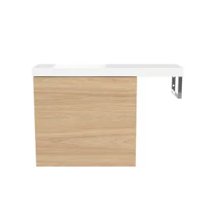 Oscar Vanity 800mm/550mm Left Bowl Nano Top with rail Wall Hung, Elegant Oak by Timberline, a Vanities for sale on Style Sourcebook