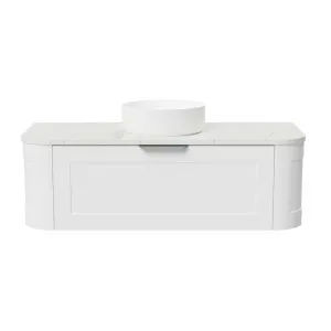 Santos Vanity 1200mm Centre WG Basin SilkSurface AC Top Wall hung, White Satin by Timberline, a Vanities for sale on Style Sourcebook