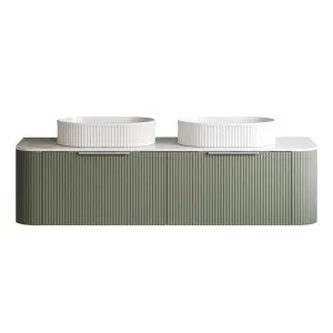 Santos Vanity 1500mm Double WG Basins SilkSurface AC Top Wall hung, Olive Satin by Timberline, a Vanities for sale on Style Sourcebook