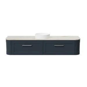 Santos Vanity 1800mm Centre WG Basin SilkSurface AC Top Wall hung, Navy Blue Satin by Timberline, a Vanities for sale on Style Sourcebook