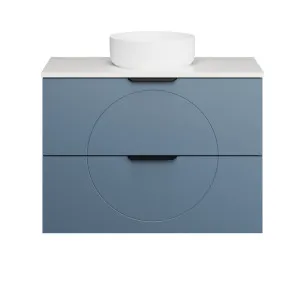 Sutherland House Vanity 900mm Centre WG Basin SilkSurface AC Top Wall Hung, Saxby Blue Satin by Timberline, a Vanities for sale on Style Sourcebook