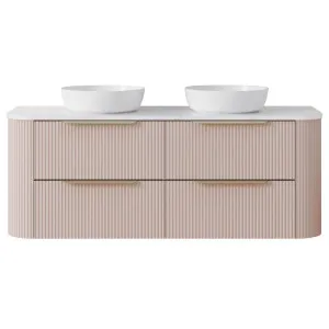 Socoa Vanity 1500mm Double WG Basins SilkSurface AC Top Wall hung, Powder Pink Satin by Timberline, a Vanities for sale on Style Sourcebook