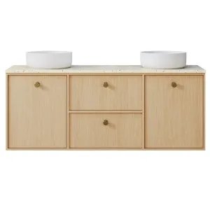 Takano Vanity 1500mm Double WG Basins SilkSurface AC Top Wall hung, Silk Primavera Oak by Timberline, a Vanities for sale on Style Sourcebook